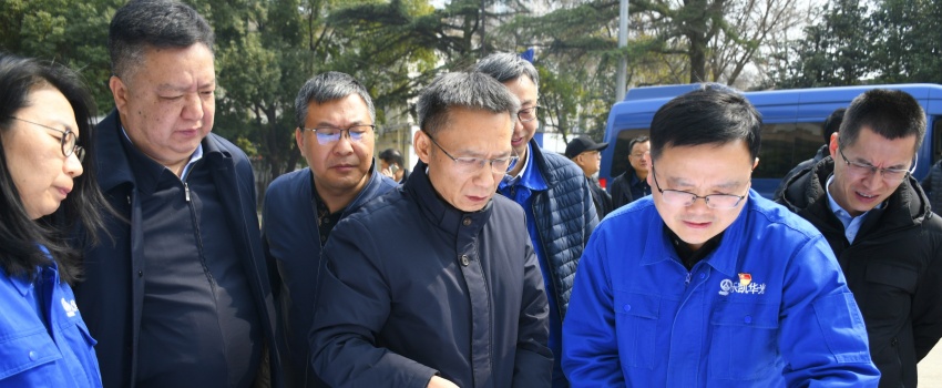 集團(tuán)公司黨組成員、總會計師陳林到樂凱華光調(diào)研